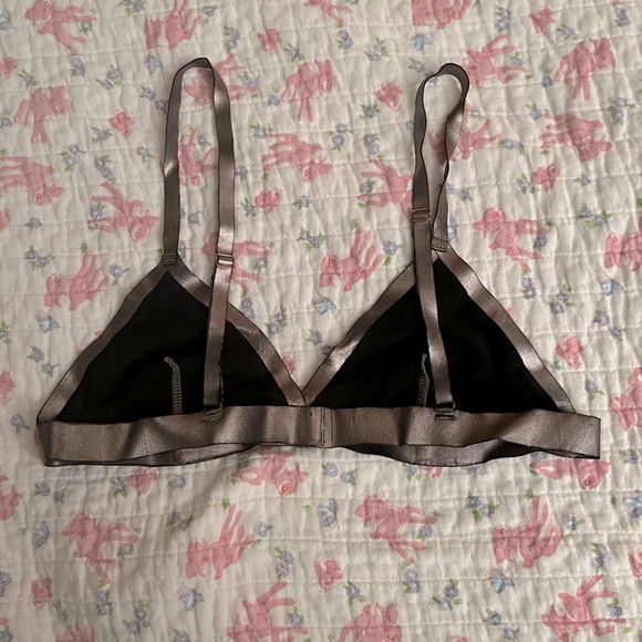 Out from Under metallic pewter triangle bralette - Picture 2 of 3